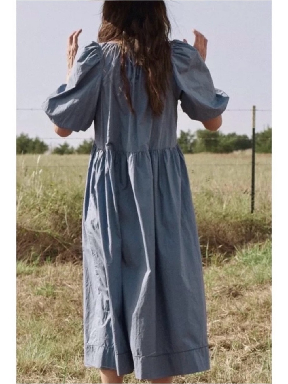 THE GREAT. The Ravine Dress in Dutch Blue Size 0 - Picture 3 of 7